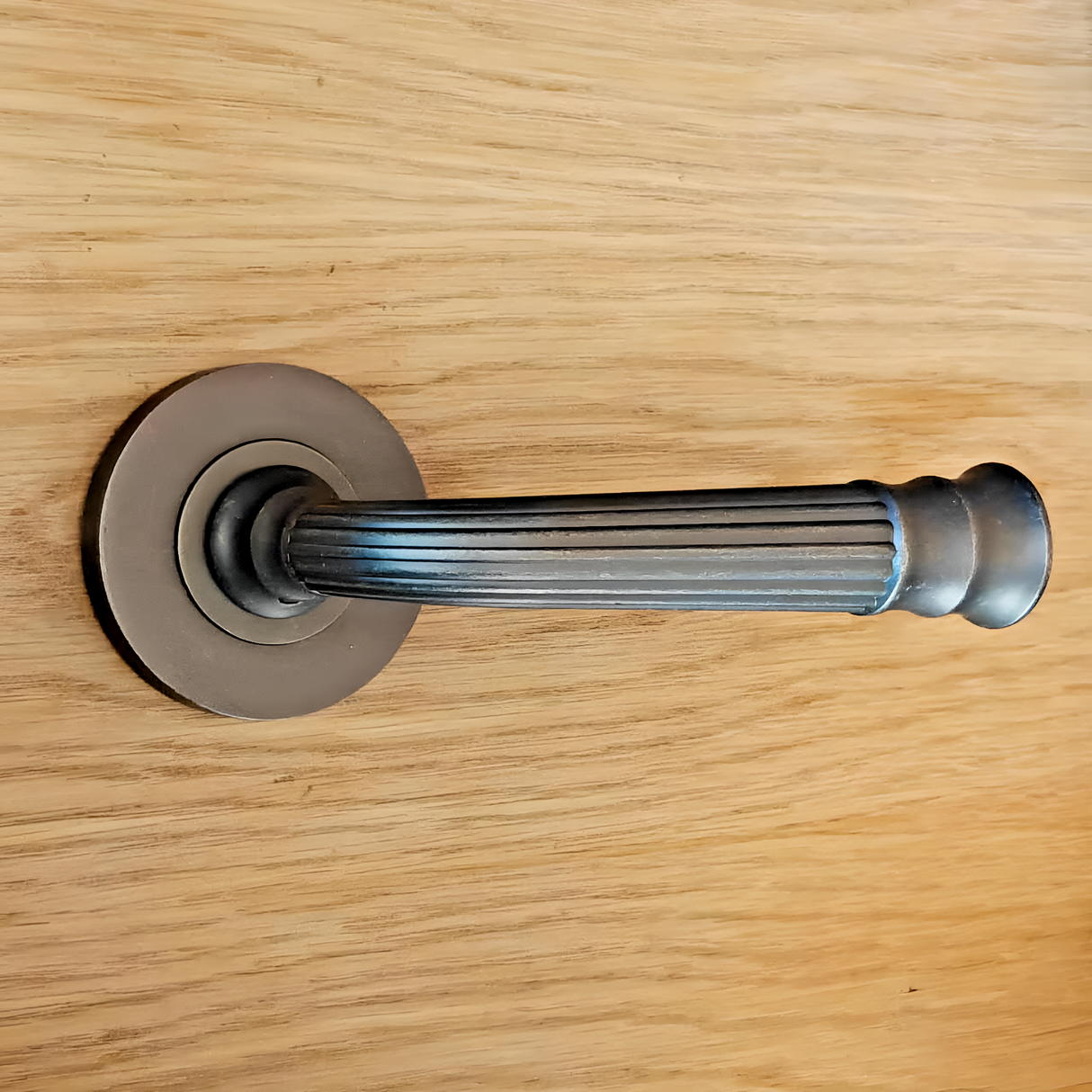 Regency Milton Door Handle Lever on Rose - Antique Pewter