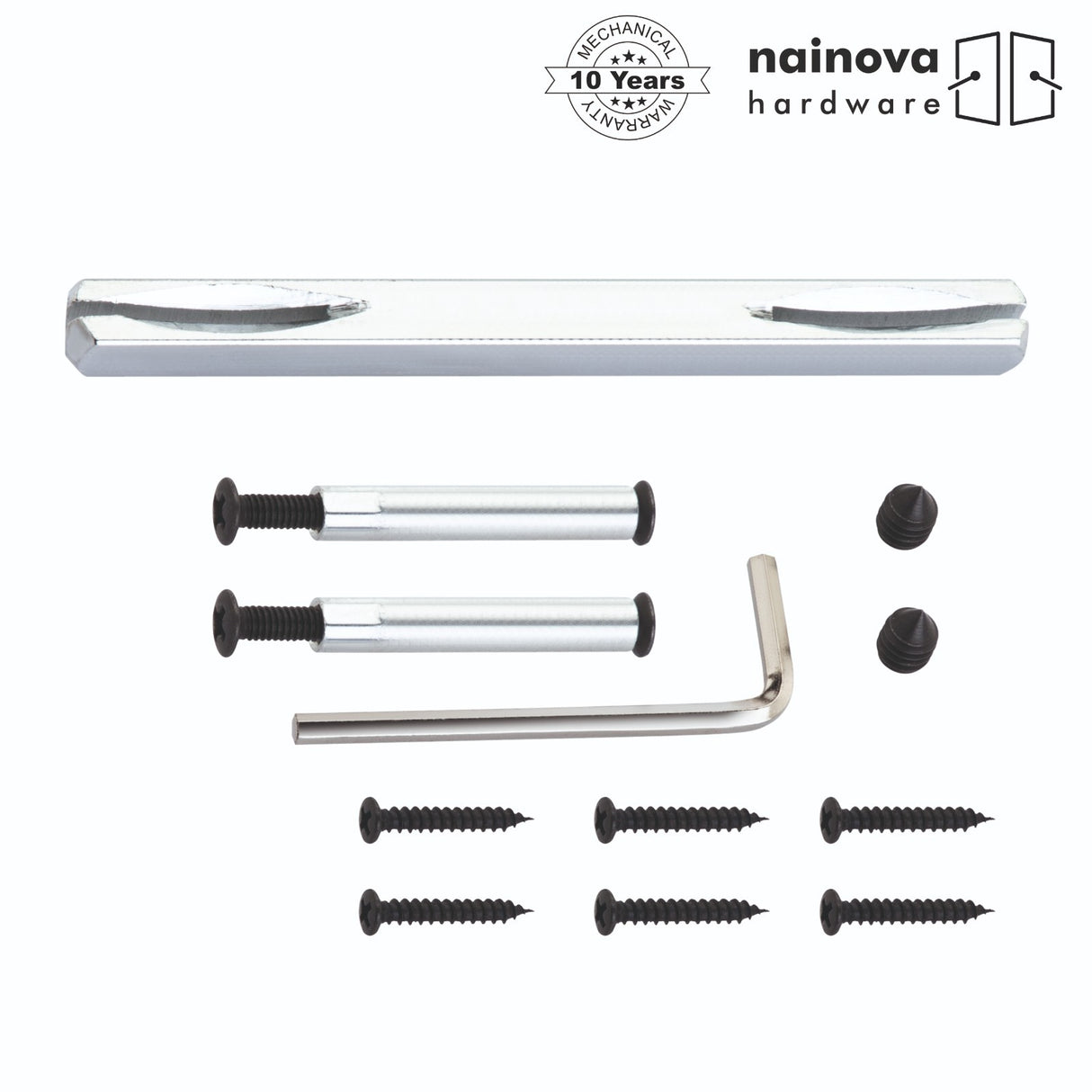 Twist Door Handle Lever on Back Plate | Black