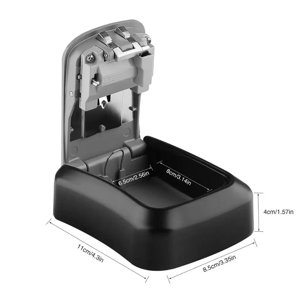Key Safe Combination Lock Box - Wall Mounted Metal Heavy Duty Waterproof Storage
