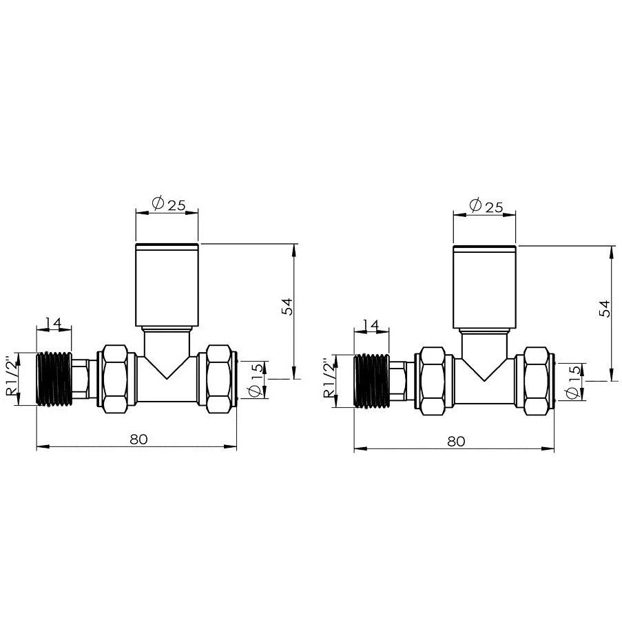 Manual Radiator Valves MRV - Straight