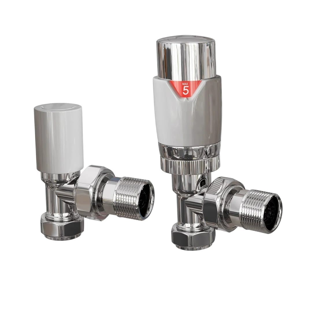 Thermostatic Radiator Valves for 15mm Pipes - Angled