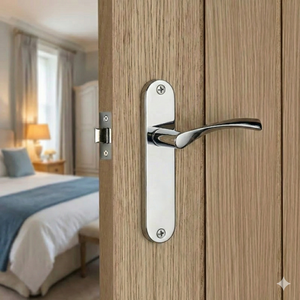 Twist Door Handle Lever on Back Plate | Chrome
