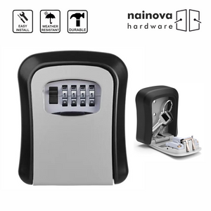 Key Safe Combination Lock Box - Wall Mounted Metal Heavy Duty Waterproof Storage