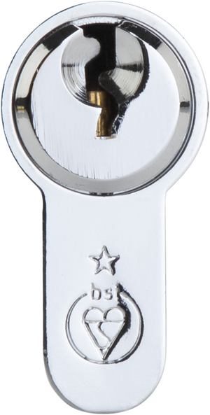 Euro Cylinder Door Lock TS007 1 Star Anti-Snap Chrome 3 Keys - NOVA