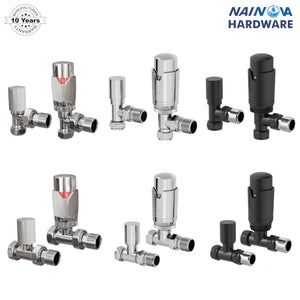 Thermostatic Radiator Valves for 15mm Pipes - Angled